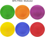 KX-WARE Plastic Plates Set of 24 - Unbreakable and Reusable 9.875 inches Dinner Plates, Multicolor | Dishwasher Safe, BPA Free