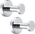 Angle Simple Bathroom Towel Hooks, SUS 304 Stainless Steel Coat Wall Hooks, Polished Chrome, 2 Pack
