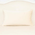 Alerfa Beige Floral Throw Pillow Cover 12 x 20 Inch Cut Velvet Rectange Luxury Decorative Lumbar Pillow Cover for Couch Living Room Bedroom