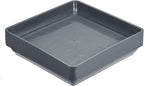 MECCANIXITY Plant Pot Saucer 7 Inch Plastic Square Flower Drip Tray for Indoor Outdoor, Gray Pack of 10