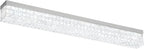 L48 Rectangular Chandelier Flush Mount Rectangle Chandelier Modern K9 Crystal Chandeliers Light Fixture for Dining Room Bedroom Bar Silver Crystal Ceiling Lights