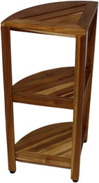 EcoDecors 3-Tier Shelf Waterproof Teak Wood Shower Shelf for Inside Shower Provides Storage, and Organization for Bathroom Accessories