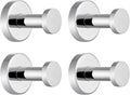 APLusee Polished Chrome Hand Towel Hook, 4 Pack 304 Stainless Steel Storage Coat Hook for Toilet Bathroom Kitchen, Home Accessories Wall Mounted