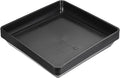 MECCANIXITY Plant Pot Saucer 7 Inch Plastic Square Flower Drip Tray for Indoor Outdoor, Black Pack of 6