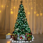 AWQ 200LED 146.9 FT C9 Christmas String Lights Plug in Fairy Twinkle String Lights 8 Modes Timer Function Waterproof Extendable for Indoor Outdoor Wedding Party Christmas Decoration (200, White)