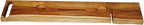EcoDecors Eleganto 50" Live Edge Solid Teak Bath Caddy Tray with Handle, Book & Tablet Holder, Wine Glass Holders, Luxury Bathtub Tray