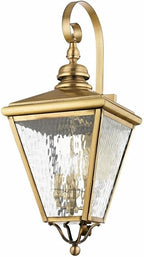 Livex 2036-01 Transitional Four Light Outdoor Wall Lantern from Cambridge Collection Finish, Antique Brass