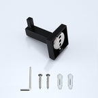 Wall Clothes Hooks Black Wall Mounted Modern Hooks Stainless Steel Heavy Duty for Robe Coat Towels Hat Bathroom Kitchen Bedroom Hotel Garage, 2 PCS