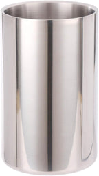 Double Wall Utensil Holder - 304 Stainless Steel Sleek Kitchen Utensil Holder for Countertop, Spatula Spoon Storage Organizer, Large Cooking Utensil Caddy Counter, Shining Utensil Crock, Mirror Polish
