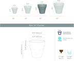 Crescent Garden Rim TruDrop Planter, Self-Watering Plant Pot, 26-Inch (Currant)