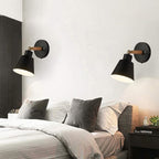 ClanKin Wall Sconces Lighting Fixture, Bedside Wall lamp for Industrial Bedroom, Bathroom Sink Lighting for Bedroom Hallway Living Room(1Pack-Black with On-Off Swtich)