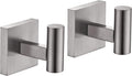 KOKOSIRI Robe Hook Bathroom Towel Coat Hooks for Bath Kitchen Wall 2 Pack Brushed Nickel Stainless Steel B1013BR-P2