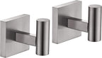 KOKOSIRI Robe Hook Bathroom Towel Coat Hooks for Bath Kitchen Wall 2 Pack Brushed Nickel Stainless Steel B1013BR-P2