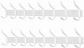 White Wall Hooks Heavy Duty, 23 Inch Coat Hooks Wall Mount with 8 Hooks,2 Packs Wall Hooks Hangers for Entryway, Bathroom - for Hanging Backpack, Bag, Coat, Purse, Hat, Towel, Clothes