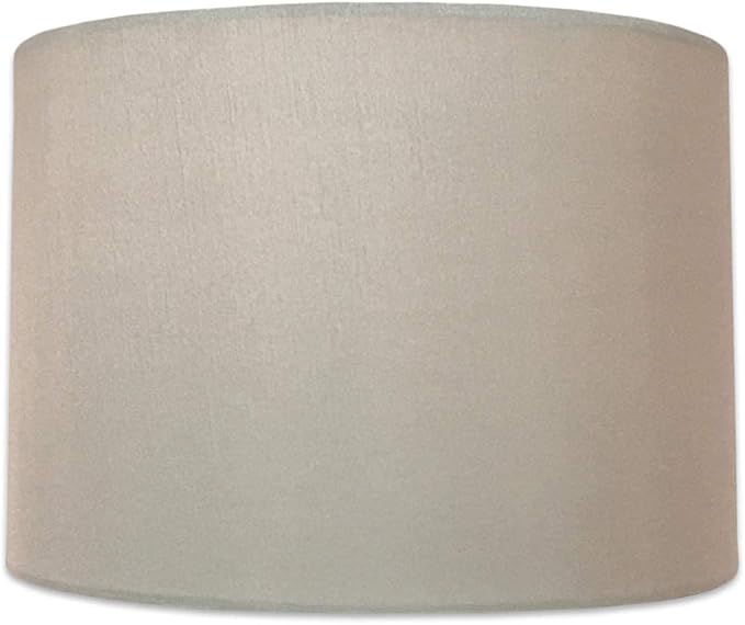 Royal Designs, Inc. HB-610-14GR-2 Shallow Drum Hardback Lamp Shade, 13 x 14 x 9, Gray, 2-Pack