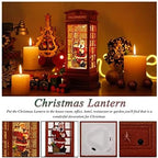 Christmas Snow Globe Lantern Christmas Decorations, Xmas Gifts Christma Vintage Home Decor Indoor,Sparkling with Music 6H Timer, Holiday Party Gifts (Santa Claus)