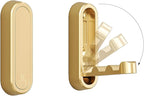 2PCS Folding Coat Hook, Heavy Duty Wall Hooks Made of Zinc Alloy, Foldable Wall Hooks for Hanging Coats, Scarves, Hats, Bathrobes, Keys, Bags(Gold)