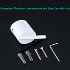 RANDOM Towel Hooks White Wall Hooks Individual Coat Hooks Stainless Steel Hand Towel Holder Modern Metal Robe Hook for Bathroom Kitchen Wall Mounted 2 Pack