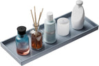 Vanity and Bathroom Tray, 15" ABS Countertop Organizer,Waterproof Vanity Tray for Toilet Tank,Perfume,Soap,Keys,Bathroom Accessories,Kitchen and Bath Trays,Non Slip Small Trays,Gray