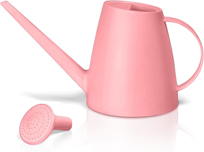 Plant Watering Can - Plastic Indoor and Outdoor - 1/2 Gallon - Pink
