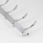 Wall Mounted Coat Rack - 5 Tri Hooks, Heavy Duty, Metal Coat Hook Rail for Coat Hat Towel Purse Robes Mudroom Bathroom Entryway (Chrome)