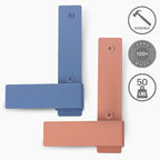 Decorative Wall Hooks-Set of 2 Chic Coat Hooks for Wall Mount. Perfect for Hanging Coats, Clothes, Towels, Backpacks Or Hats. Modern Heavy Duty Metal Hooks (Pastel Set)