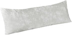 PHF Truly Velvet Zippered Body Pillowcase, No Insert, 1 Pack Ultra Soft Breathable Pillow Sham Cover with Zipper, 20"X 54" Long Luxury Cozy Warm Fuzzy Flannel, Silver Grey
