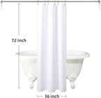LaCyan 3 in 1 Waterproof Waffle Weave Shower Curtain and Clear Liner Set with 6 Stainless Steel Hooks Double Sided for Bathroom 72 Inches Heavy Duty Polyester Fabric Shower Curtains 36x72