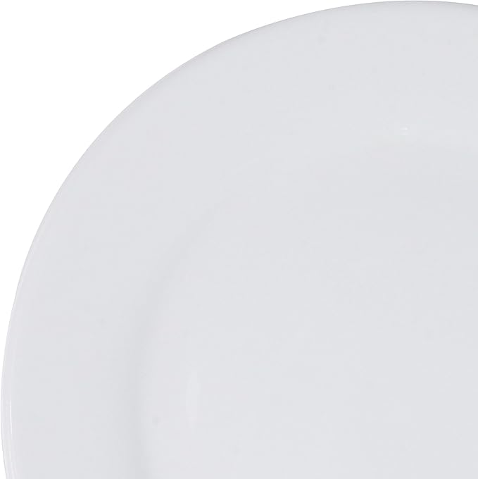 16 Piece White Dinnerware Sets for 4, Porcelain Plates and Bowls Sets, Dishwasher Oven and Microwave Safe - Elegant Kitchen Dish Sets, QOMO-1996