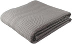 GILDEN TREE Waffle Bath Sheet Large Bath Towels Quick Dry Thin Body Towels, 40x80 Oversized Bath Towels for Adults, Classic Style (Pewter)
