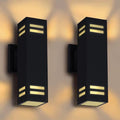 Up and Down Lights Outdoor Wall Light Fixtures, Aluminum Dusk to Dawn Outdoor Lighting Fixture, Modern Black Exterior Light Fixtures, Wall Mount Porch Light for House Front Door