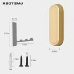6PCS Folding Coat Hook, Heavy Duty Wall Hooks Made of Zinc Alloy, Foldable Gold Wall Hooks for Hanging Coats, Scarves, Hats, Bathrobes, Keys, Bags (Gold)