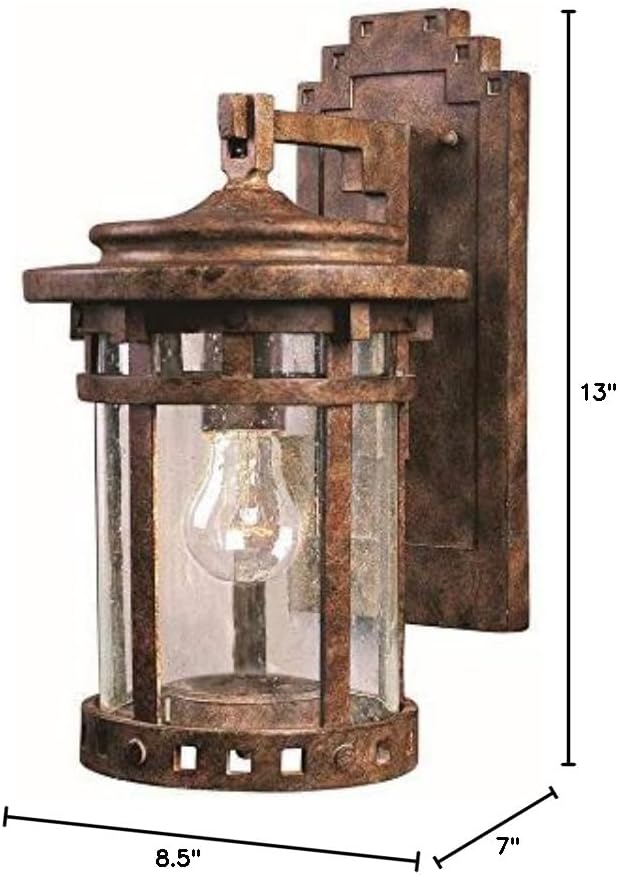 Maxim Santa Barbara Vx 1 Light Outdoor Wall Lantern with Sienna Finish