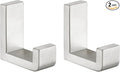 Angle Simple Bathroom Towel Hooks, SUS 304 Stainless Steel Compact Robe Coat Hooks for Wall, Brushed Nickel, 2 Pack