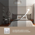 Flush Mount Ceiling Light, LED Light Fixture Ceiling Mount with Brushed Nickel Finish, 12inch 3000K/3500K/4000K/5000K/6000K Dimmable Ceiling Light for Hallway, Bedroom, Laundry Room