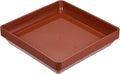 MECCANIXITY Plant Pot Saucer 7 Inch Plastic Square Flower Drip Tray for Indoor Outdoor, Red Pack of 6