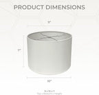 Royal Designs, Inc. HB-610-10WH Shallow Drum Hardback Lamp Shade, 9 x 10 x 7, White