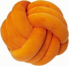 Petrella Knot Pillows Ball Round Throw Pillows Home Decor Cushion Decorative Aesthetic Throw Pillows，Orange 11inch