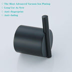 RANDOM Matte Black Towel Hooks 2 Pack 304 Stainless Steel Towel Rack Robe Hook for Bathroom Kitchen Hardware Accessories Wall Mounted Contemporary Style 96068-8MB.