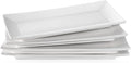 LIFVER Serving Platters, White Rectangle Serving Trays (1, 10 inch)