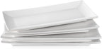 LIFVER Serving Platters, White Rectangle Serving Trays (1, 10 inch)