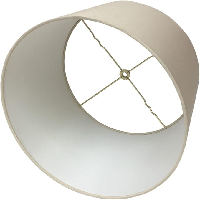 Royal Designs, Inc. HB-610-16BG Shallow Drum Hardback Lamp Shade, 15 x 16 x 10, Beige