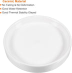 MECCANIXITY Plant Pot Saucer 11.5cm Ceramic Round Flower Drip Tray for Indoor Outdoor, White Pack of 2