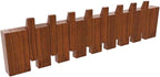 Wall Mounted Piano Key Hanger | Flip Style Hook | Entrance Wall Art Hook, Made of Oak Wood (3 Times Painted, 4 Times Polished) (Walnut, 8Hooks)