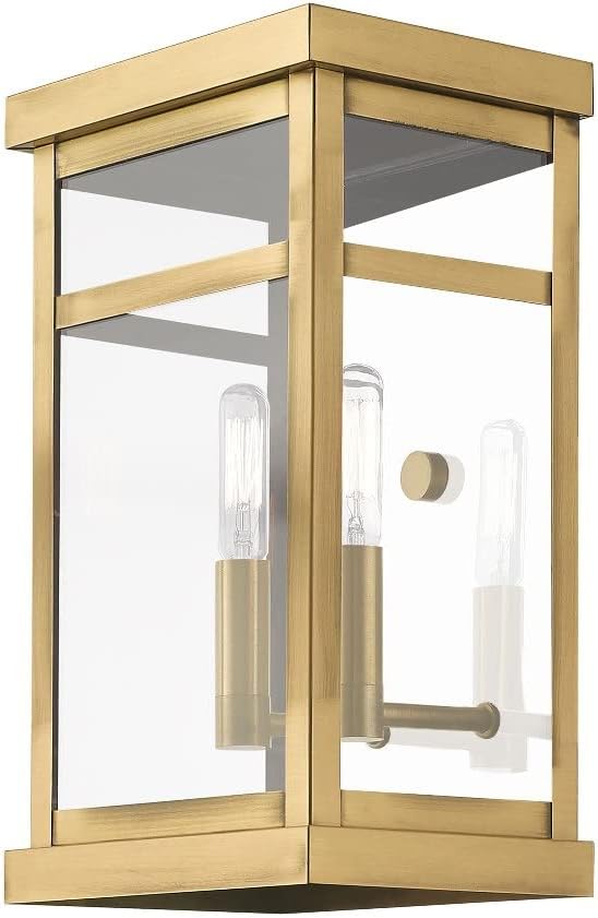 Livex Lighting 20702-07 Hopewell Bronze 2 Light Outdoor Wall Lantern