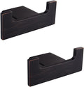 RANDOM Double Towel Hooks for Bathroom Wall Hook Heavy Duty Coat Robe Clothes Towel Sponges Hooks Holder SUS304 Stainless Steel Wall Mount Bathroom Kitchen Accessories 2 Pack Oil Rubbed Bronze