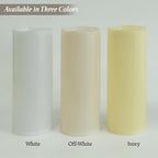 5" x 14" Ivory Large Waterproof Outdoor Flameless Candles Battery Operated LED Flickering Pillar Candles with Remote and Timer for Indoor Outdoor Lanterns, Long Lasting, Set of 2