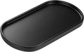 Luxspire Resin Vanity Tray, Toilet Tank Oval Storage Tray, Soap Tray Bathtub Tray Bathroom Countertop Organization for Towel Plant Bathtub Accessories Ring Holder Jewelry Organizer, M, Matte Black