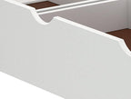 White Wood Underbed Storage Drawers on Wheels - Bedroom Dresser Organizer Shelf - Set of 2 - Perfect for Small Spaces and Storing Clothes - 9 3/8 in. H - Works with Any 9.75 in. and Bed Frame