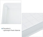 MECCANIXITY Plant Pot Saucer 7 Inch Plastic Square Flower Drip Tray for Indoor Outdoor, White Pack of 10